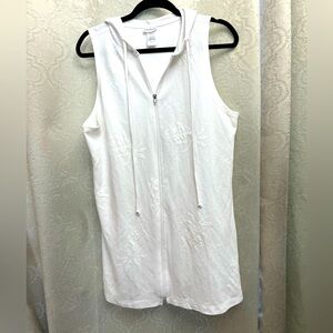 GUC zip front swim coverup with hoodie.